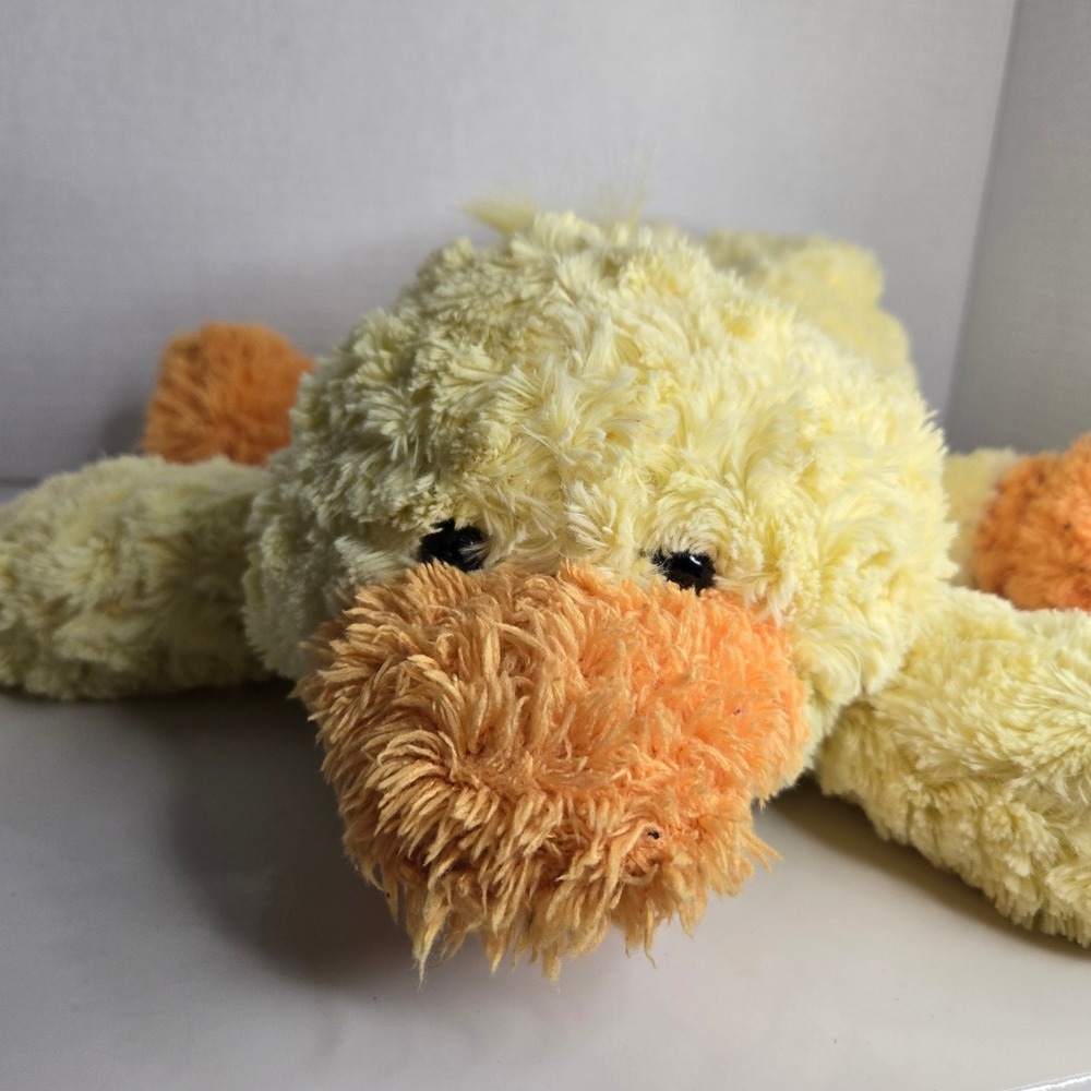 16" Street Players 2009 Cuddle Flops Yellow Laying Duck Plush Stuffed Animal - Picture 2 of 7